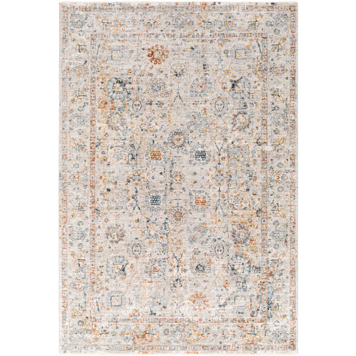 Laila Teal & Light Gray Rug