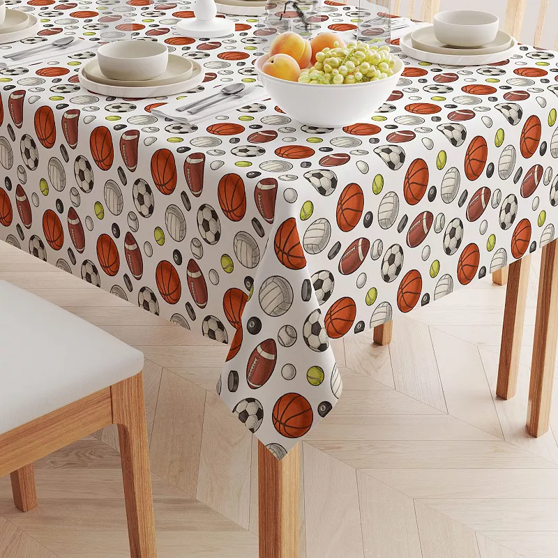 Square Tablecloth， 100% Polyester， 60x60， Athletics