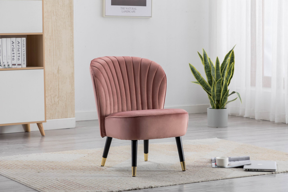 Omax Decor Jane Velvet Accent Chair   Midcentury   Armchairs And Accent Chairs   by Omax Decor  Houzz