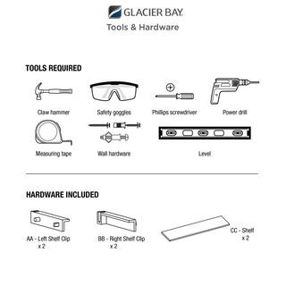 Glacier Bay 30 in. x 26 in. Frameless Recessed or Surface-Mount Bi-View Medicine Cabinet with Mirror 83010