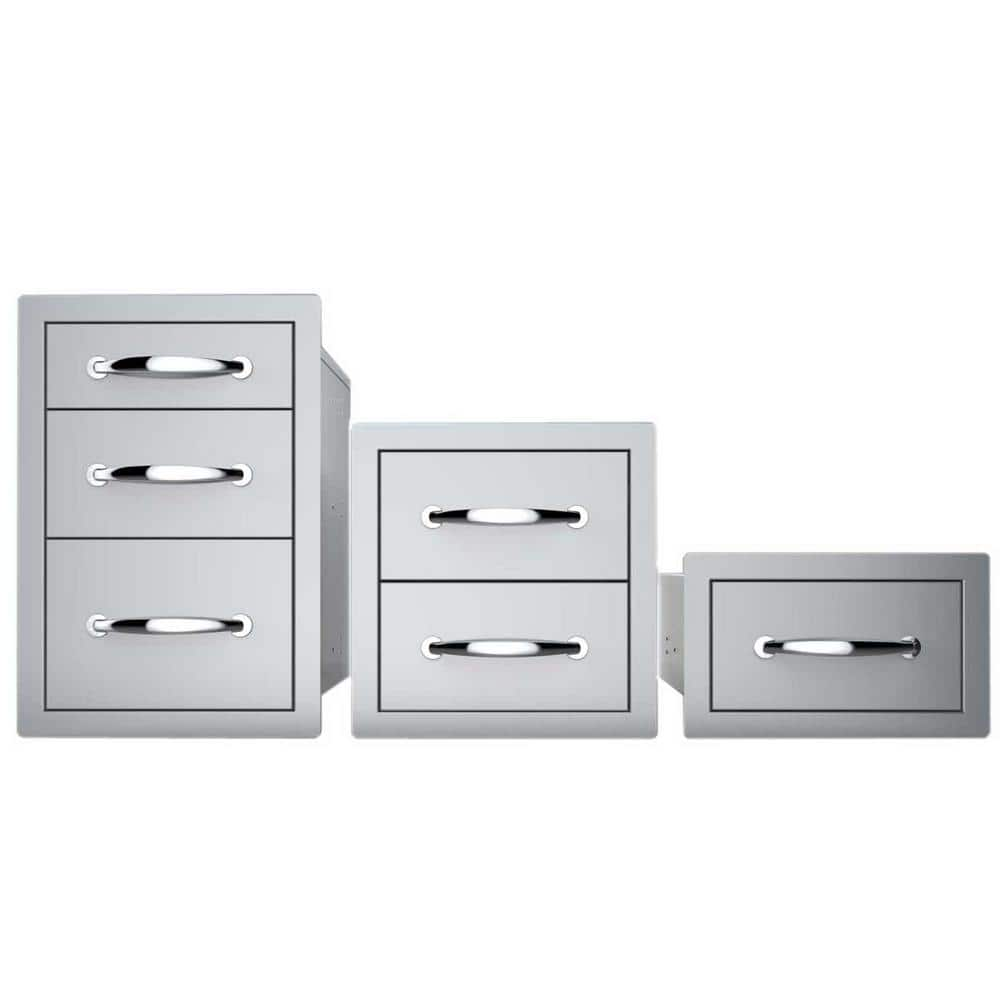 Sunstone Classic Series 14 in. 304 Stainless Steel Flush Single Access Drawer B-SD6