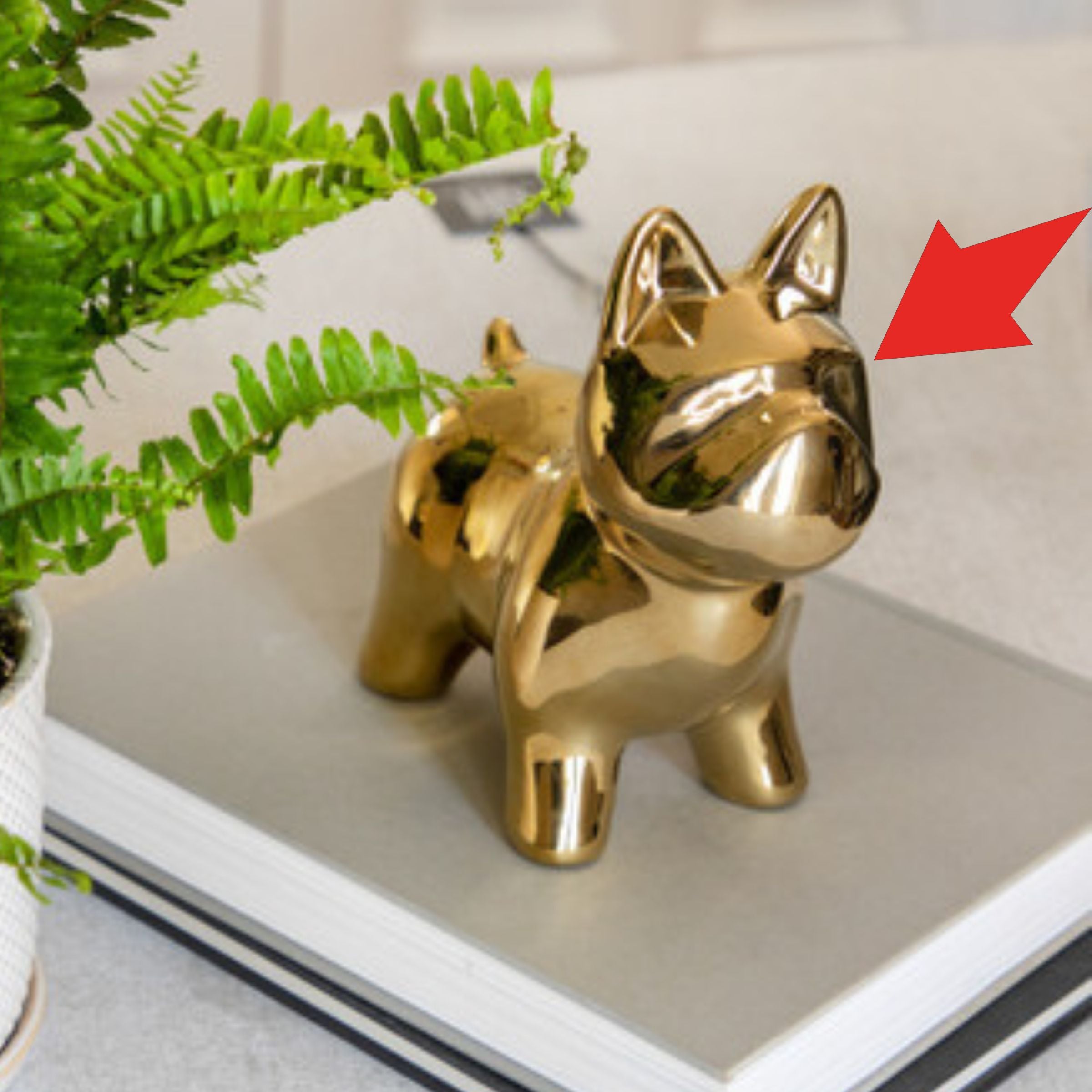 Dog Ceramic Table Décor - Gold 15827-01