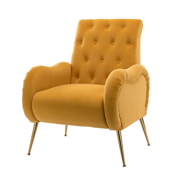 Calymne Modern Upholstered Armchair with Button-tufted Back by HULALA HOME