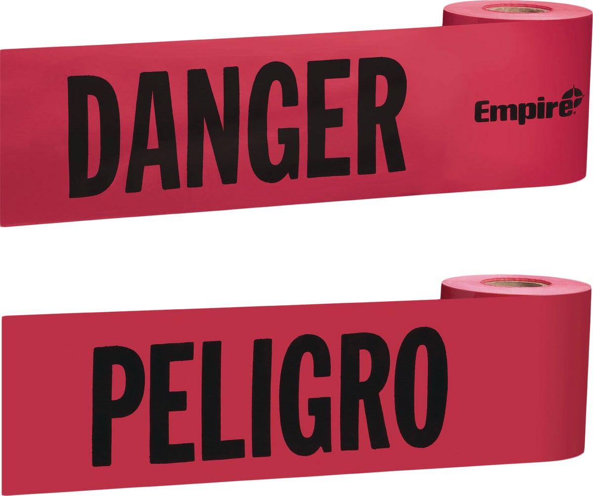 Empire Danger Caution Tape Red With Black Print