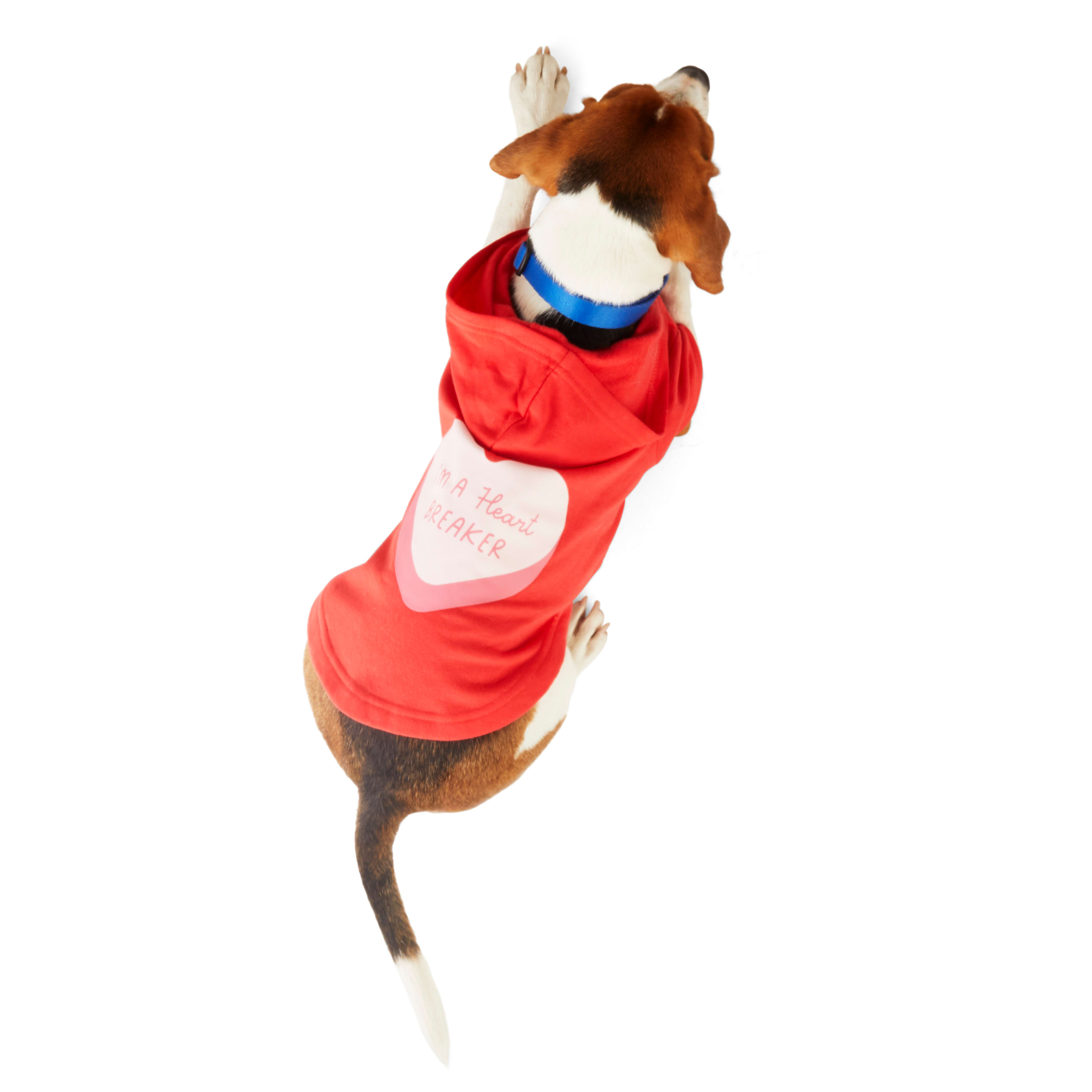 YOULY Valentines Day Heartbreaker Dog Hoodie， XX-Small