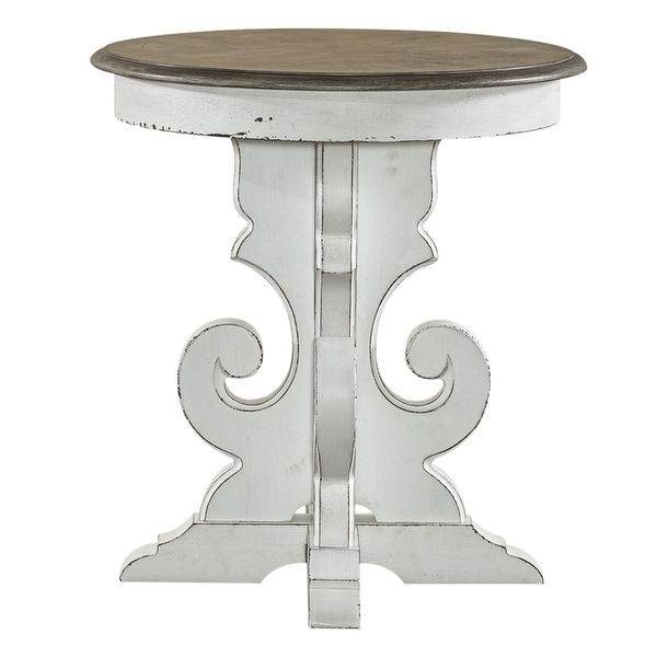 Magnolia Manor Antique White Round End Table