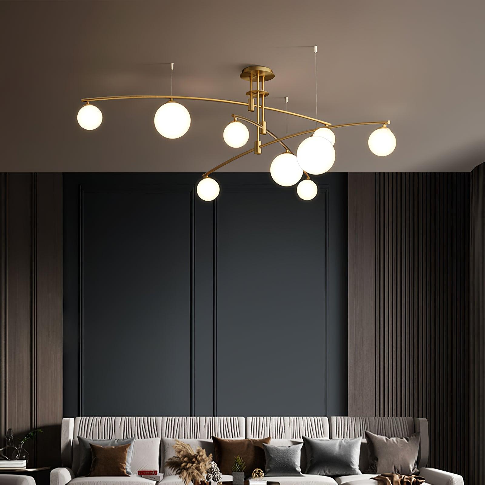 Modern Long Arm Chandelier