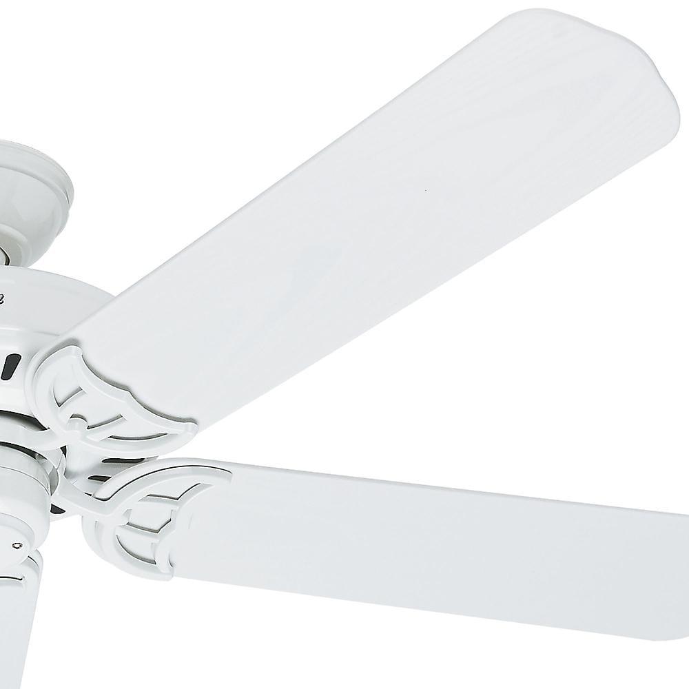 Hunter Bridgeport 52 in IndoorOutdoor White Ceiling Fan with Remote