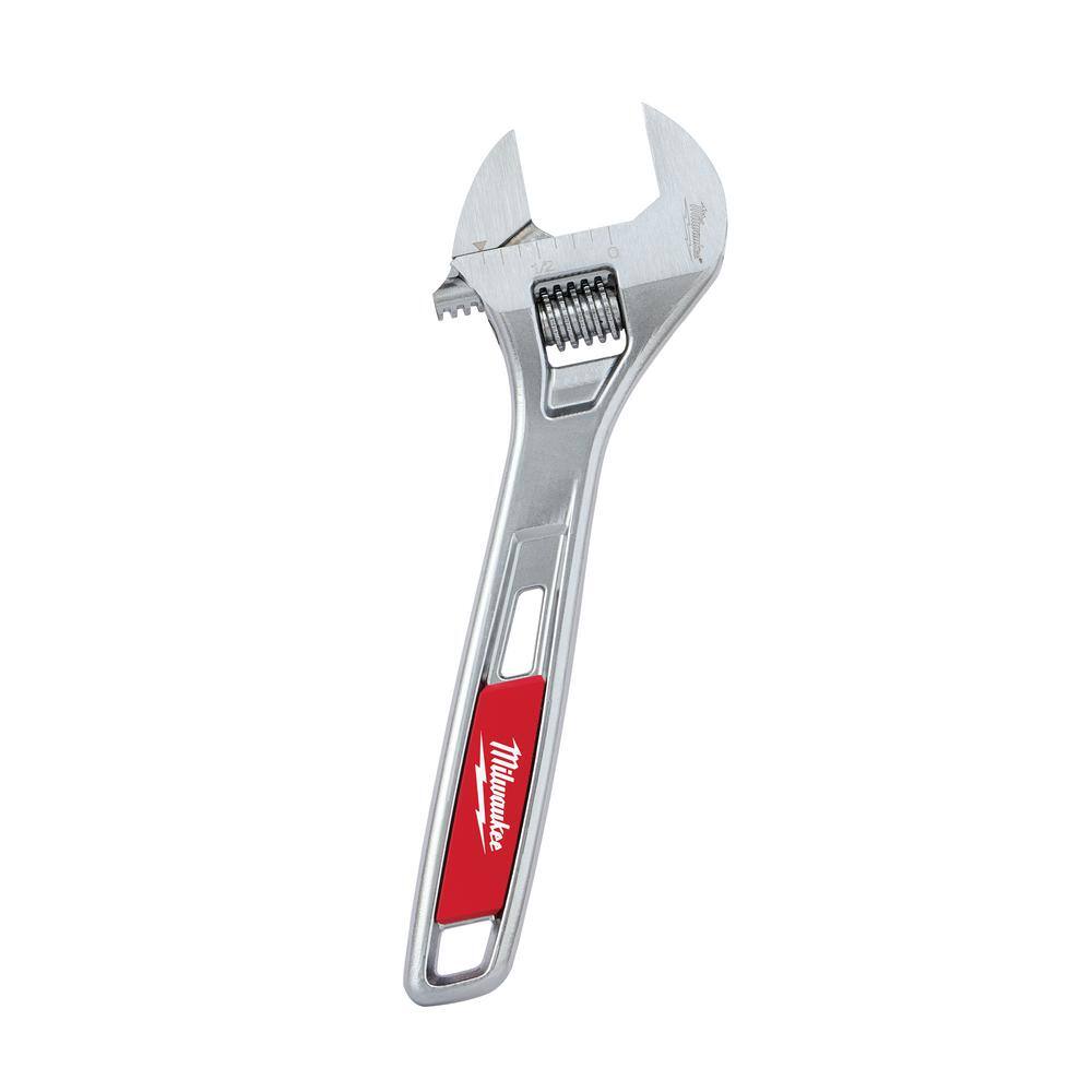 MW 10 in. Aluminum Pipe Wrench with 6 in. Adjustable Wrench (2-Piece) 48-22-7210-48-22-7406