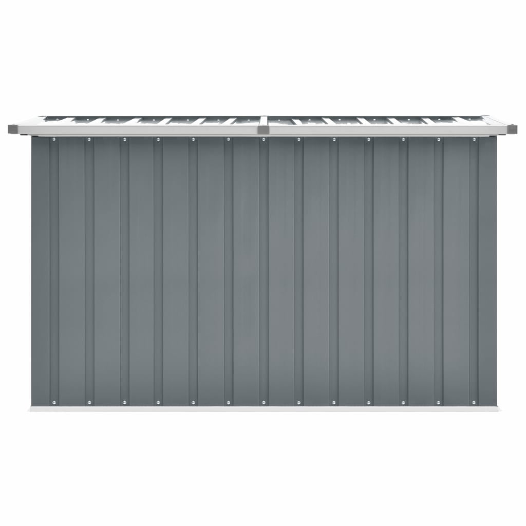 Garden Storage Box with Hinged lid Inlife Outdoor Deck Box, Plastic, Galvanized Steel Gray 42.9"x26.4"x25.6"