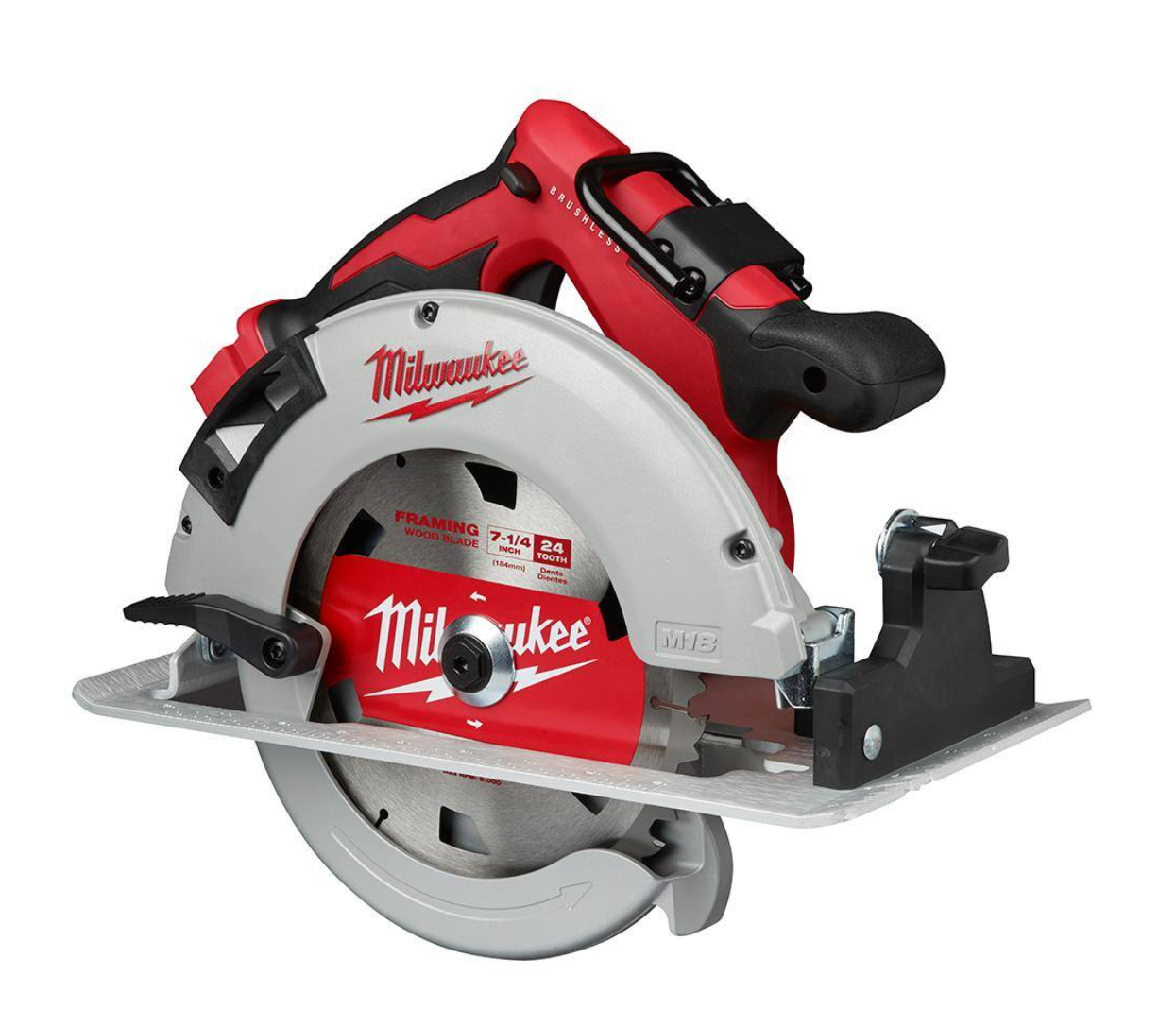 Milwaukee 2631-20-48-59-1835 M18 18-Volt Lithium-Ion Brushless Cordless 7-1/4 in. Circular Saw W/ 3.0Ah Battery and Charger