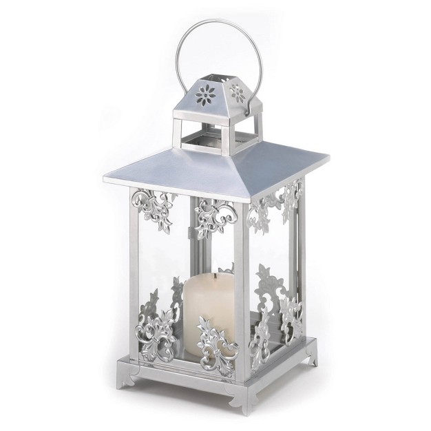 Metal Scrollwork Outdoor Lantern Silver Zingz amp Thingz