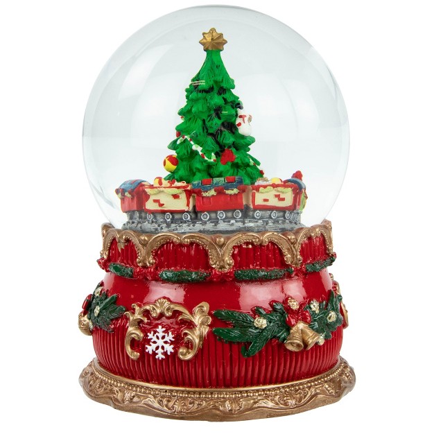 Musical Christmas Tree And Train Water Globe