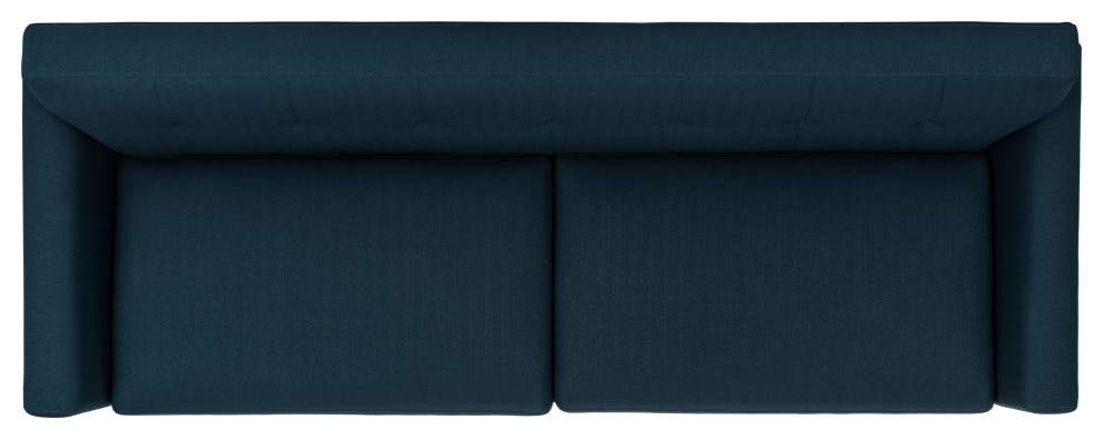 Safvaieh Couture Opal Linen Tufted Sofa   Midcentury   Sofas   by Safavieh  Houzz