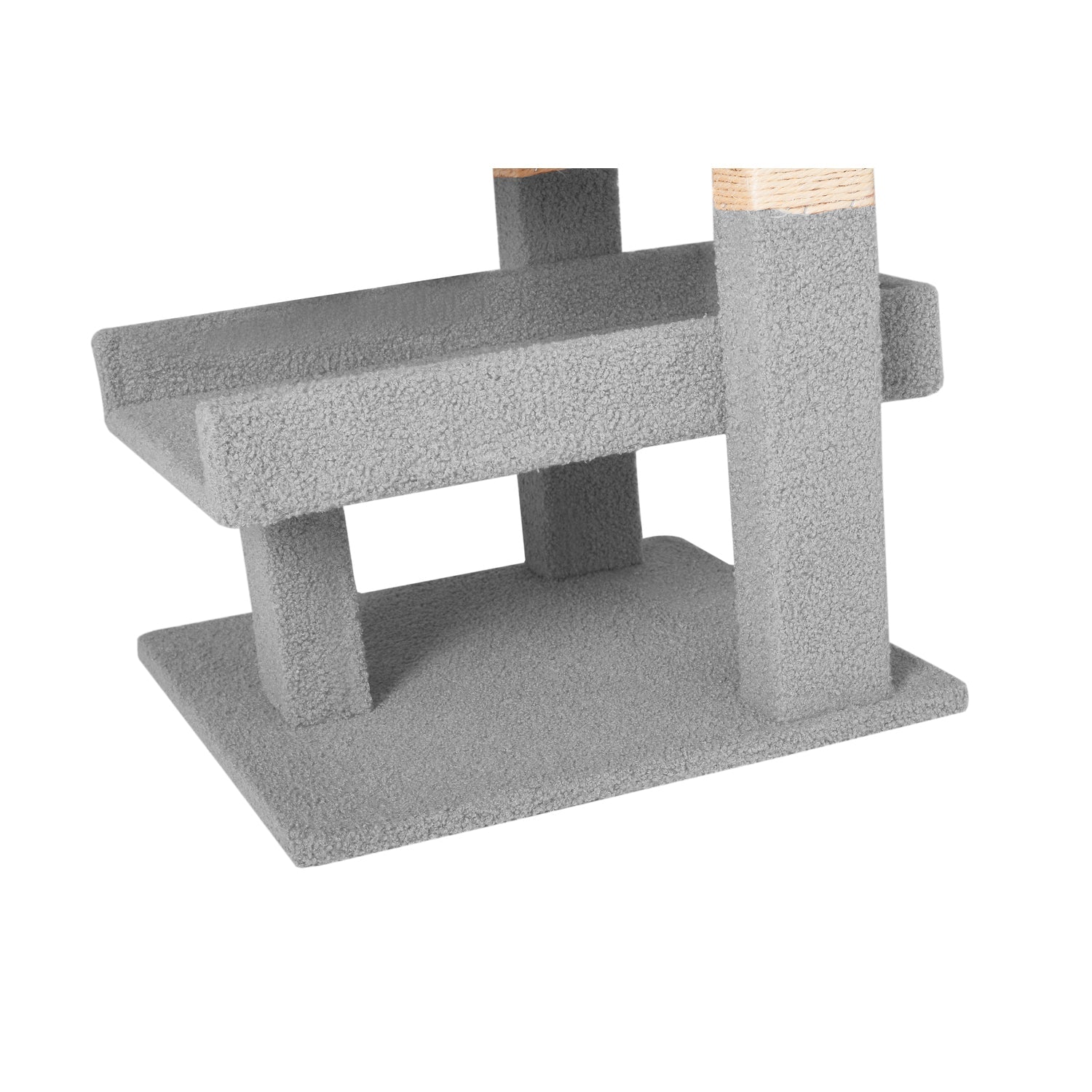 Naomi Home Cat Tree for Indoor Cats, Multi-level Cat Furniture with Condo Kitten Tower Kitty Stand Play House-Color: Gray