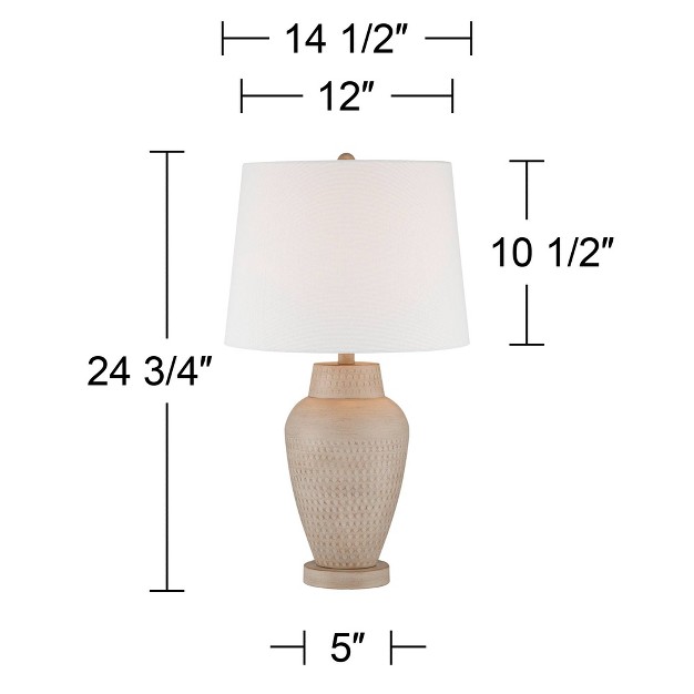 High Beige Hammered Off White Linen Drum Shade For Bedroom Living Room Bedside Nightstand Home