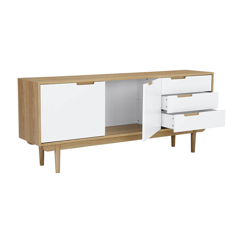 NAKULA Sideboard Buffet 180cm - Natural & White