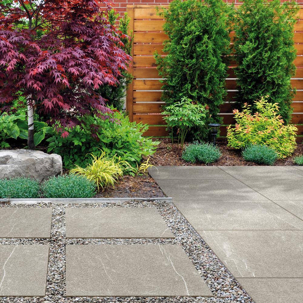 Corso Italia Alpe Greige 24 in. x 24 in. x 0.75 in. Porcelain Paver AY5Z