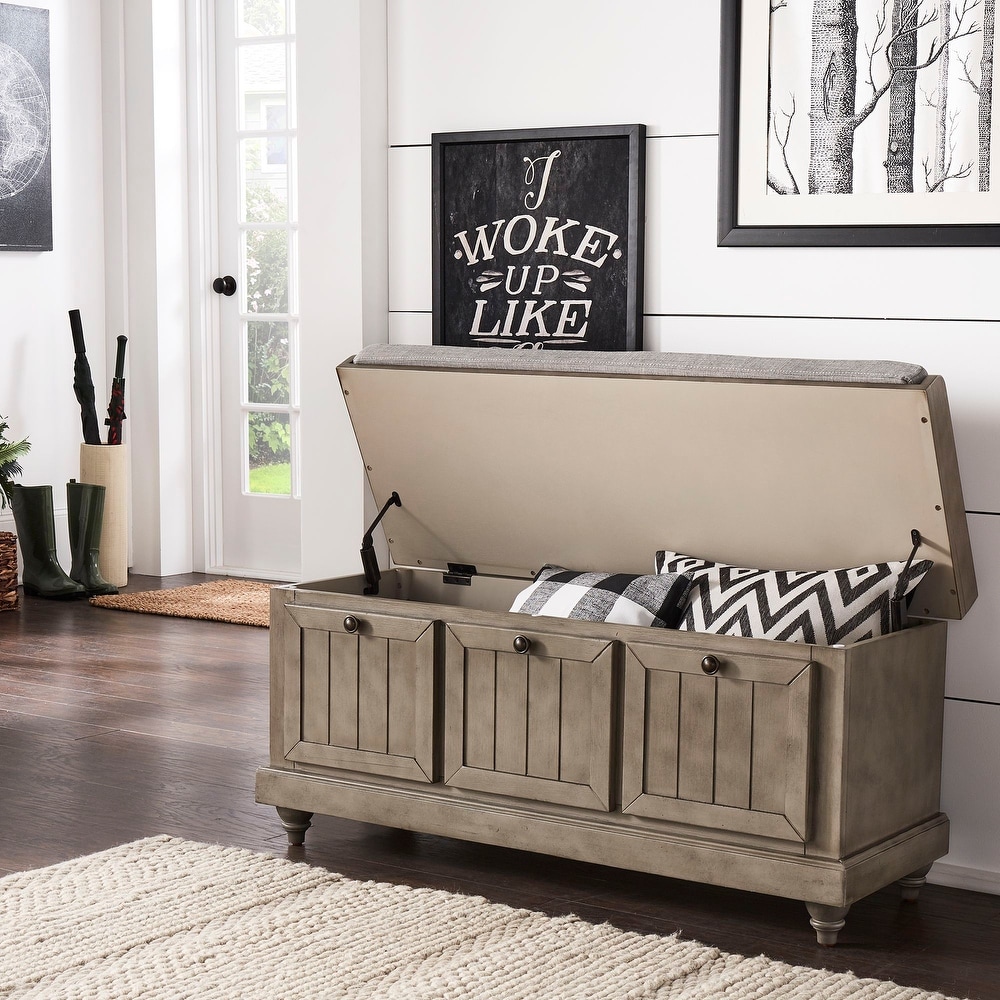 Granger Storage Bench with Linen Seat Cushion by iNSPIRE Q Classic