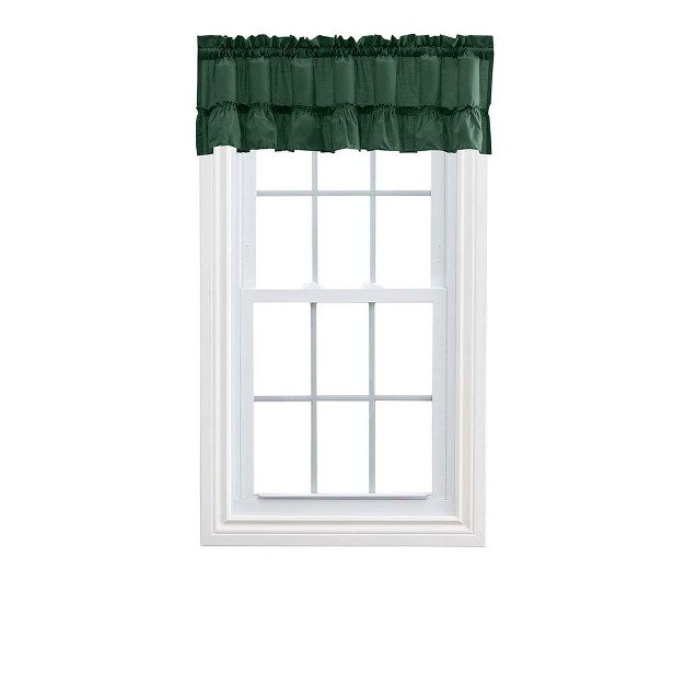 Rod Pocket High Quality Fabric Solid Color Window Ruffled Filler Valance 54 quot x13 quot Harvest