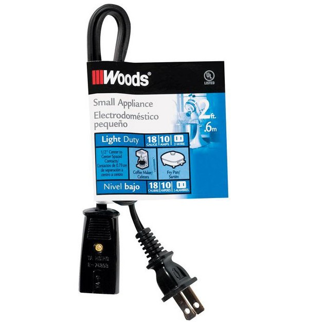 Woods 18 2 Hpn 125 V 2 Ft L Small Appliance Cord