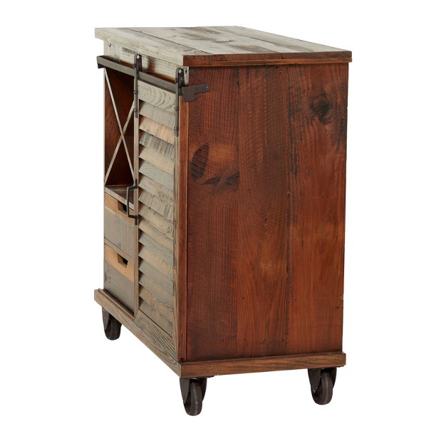 Rustic Metal Cabinet Brown Olivia amp May