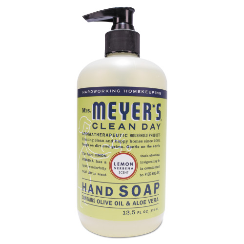 Mrs. Meyer's Clean Day Liquid Hand Soap， Lemon， 12.5 oz， 6/Carton (651321)