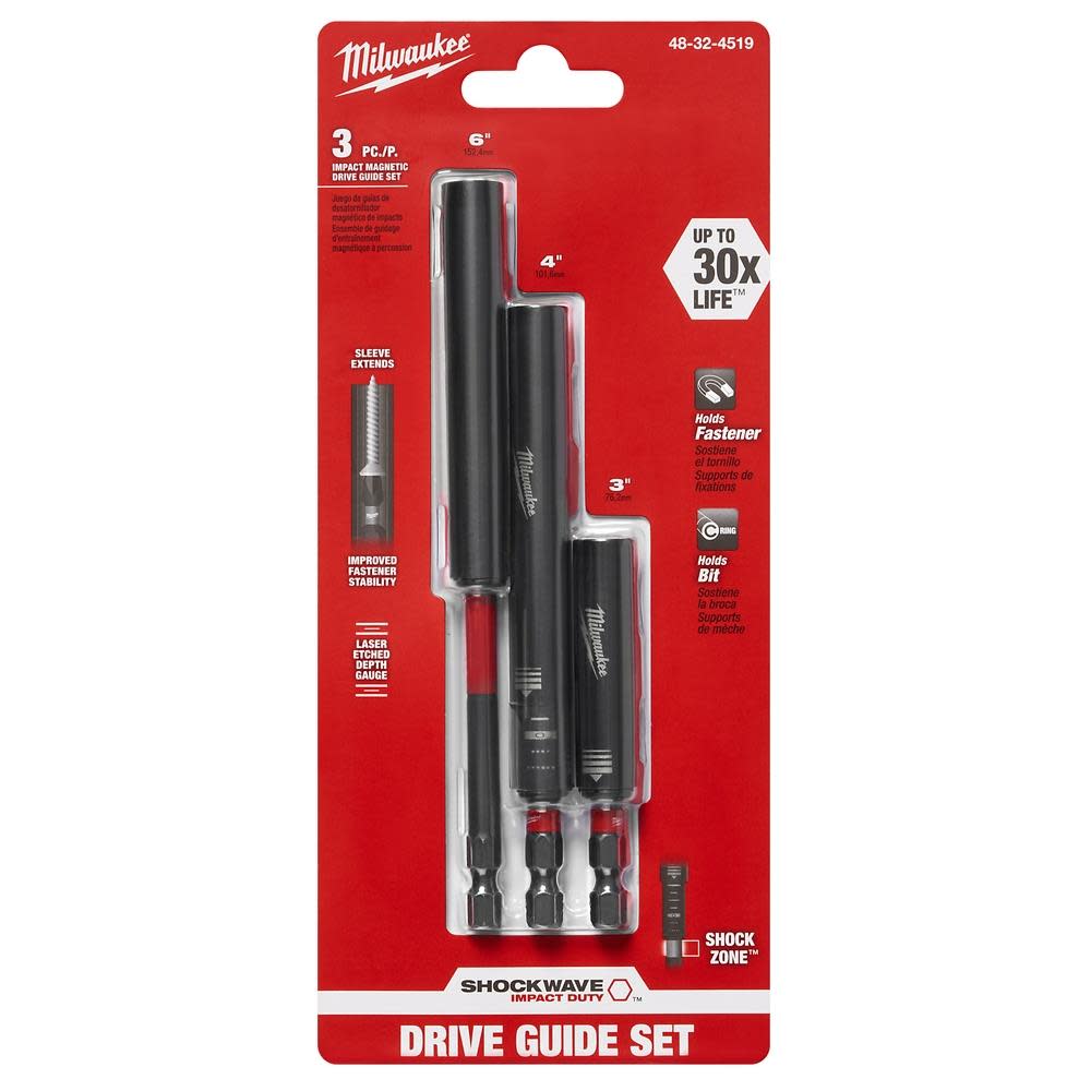 SHOCKWAVE™ 3-Piece Impact Magnetic Drive Guide Set ;