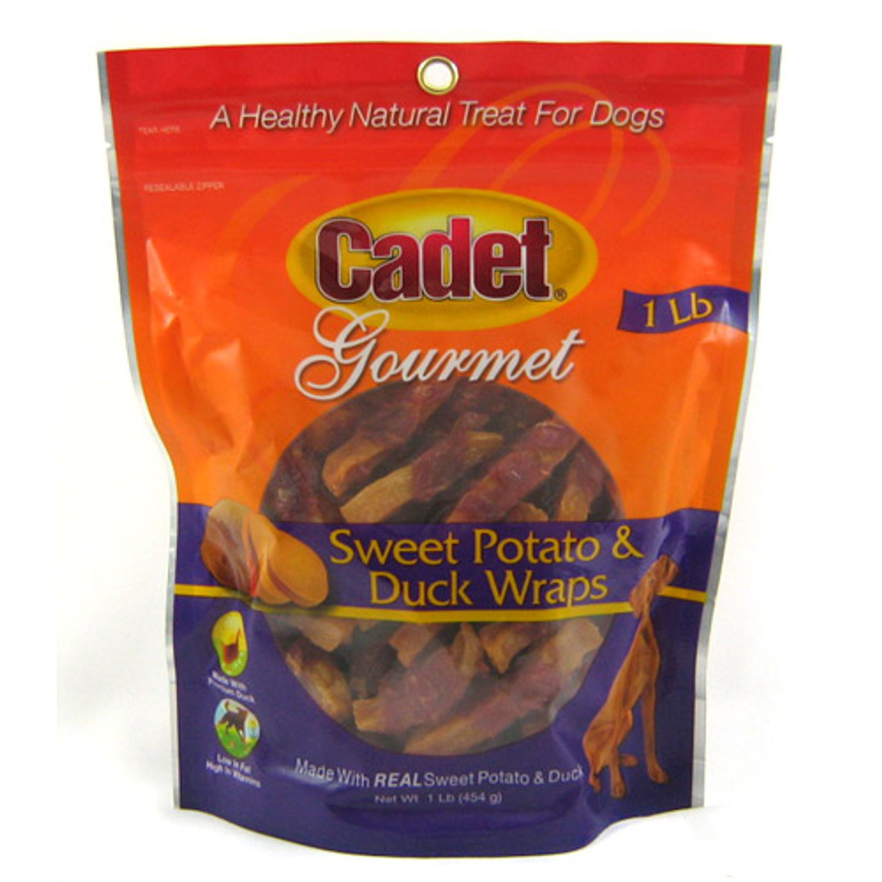 Cadet Gourmet Sweet Potato and Duck Wrap Dog Treats 14oz Bag