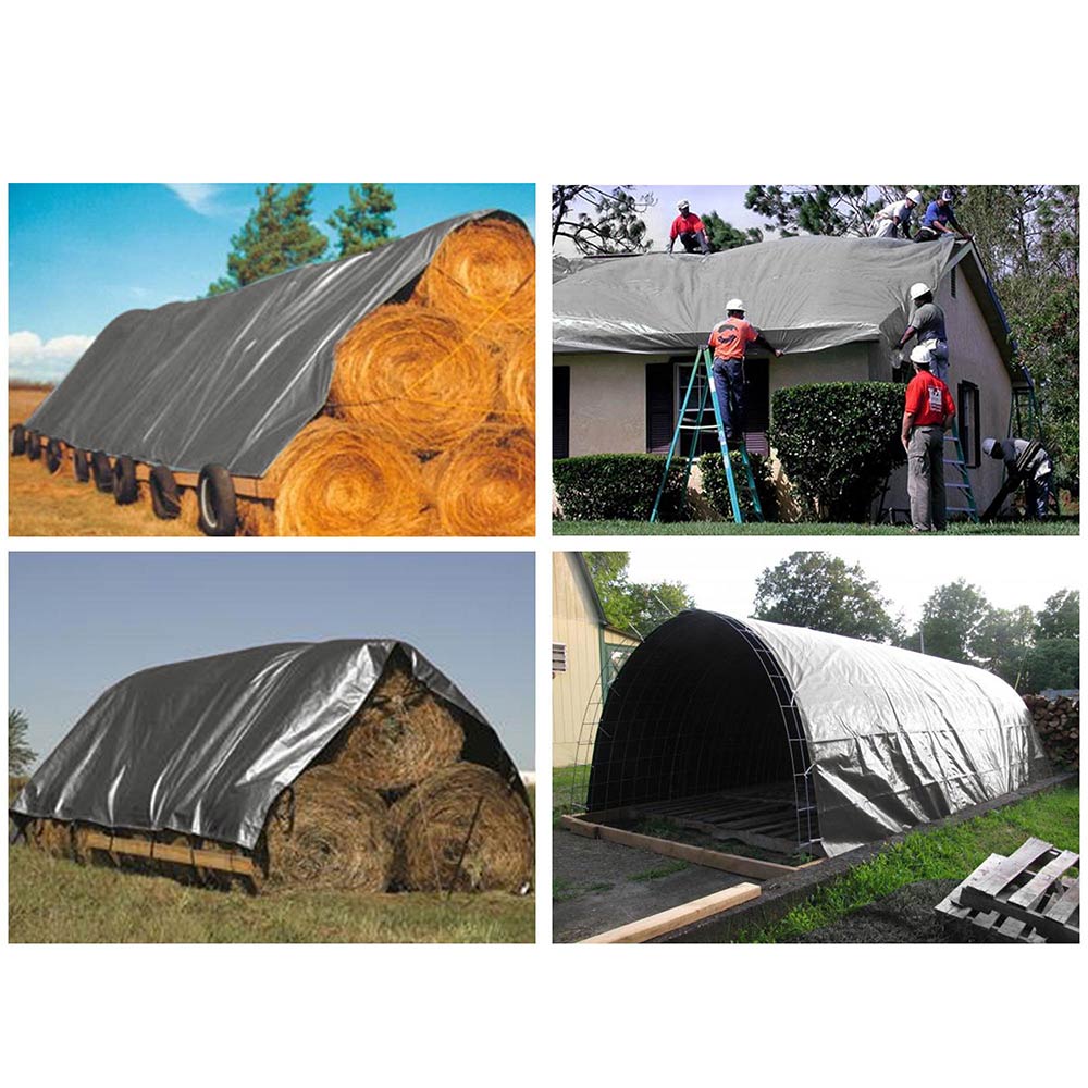 Yescom 14mil Extra Thick Heavy-Duty Poly Tarp Reinforced Canopy Size Opt