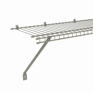 ClosetMaid SuperSlide 72 in. W x 12 in. D Nickel Ventilated Wire Shelf 34717