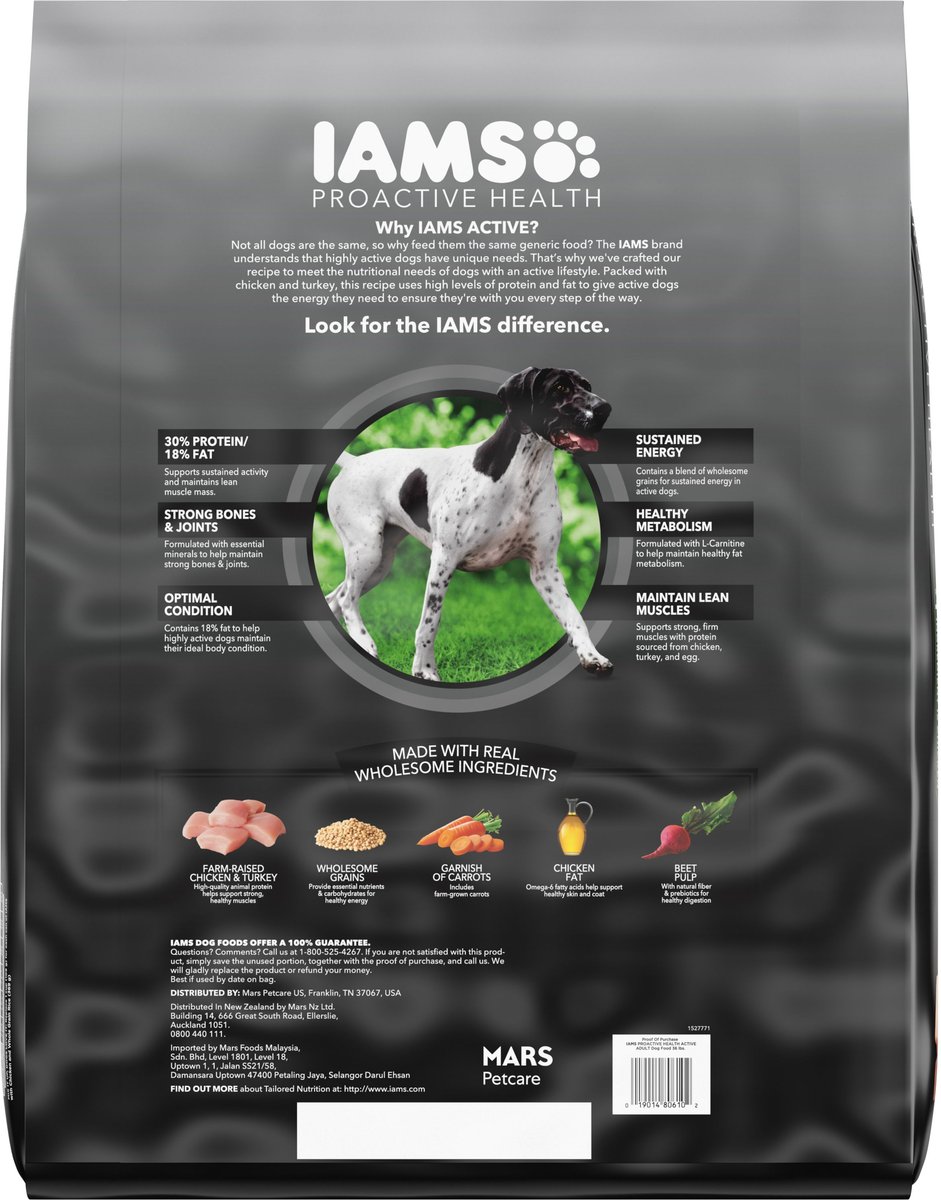 Iams Proactive Health Active Chicken and Turkey Recipe High Protein Adult Dry Dog Food