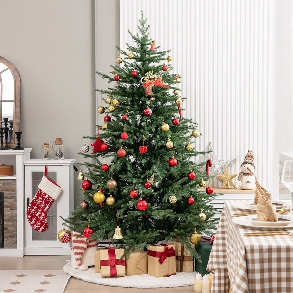 Prelit Christmas Tree with 280 Warm White LED Lights and 8 Lighting Modes