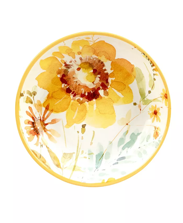 Certified International Sunflowers Forever Soup Bowl Set of 4