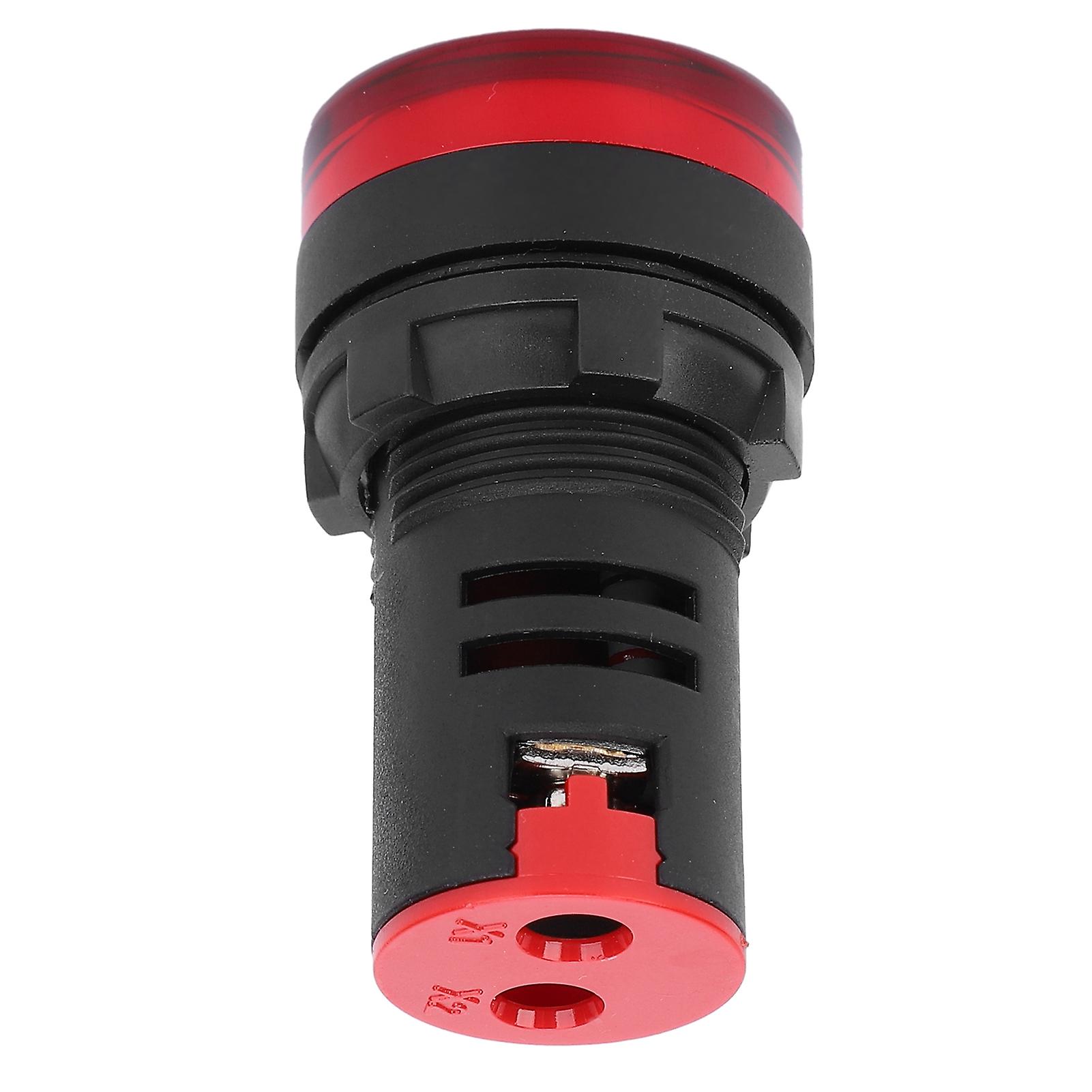 Red Dc24v Led Signal Light High Brightness Portable Indicator Light 22mm Mount Lamp