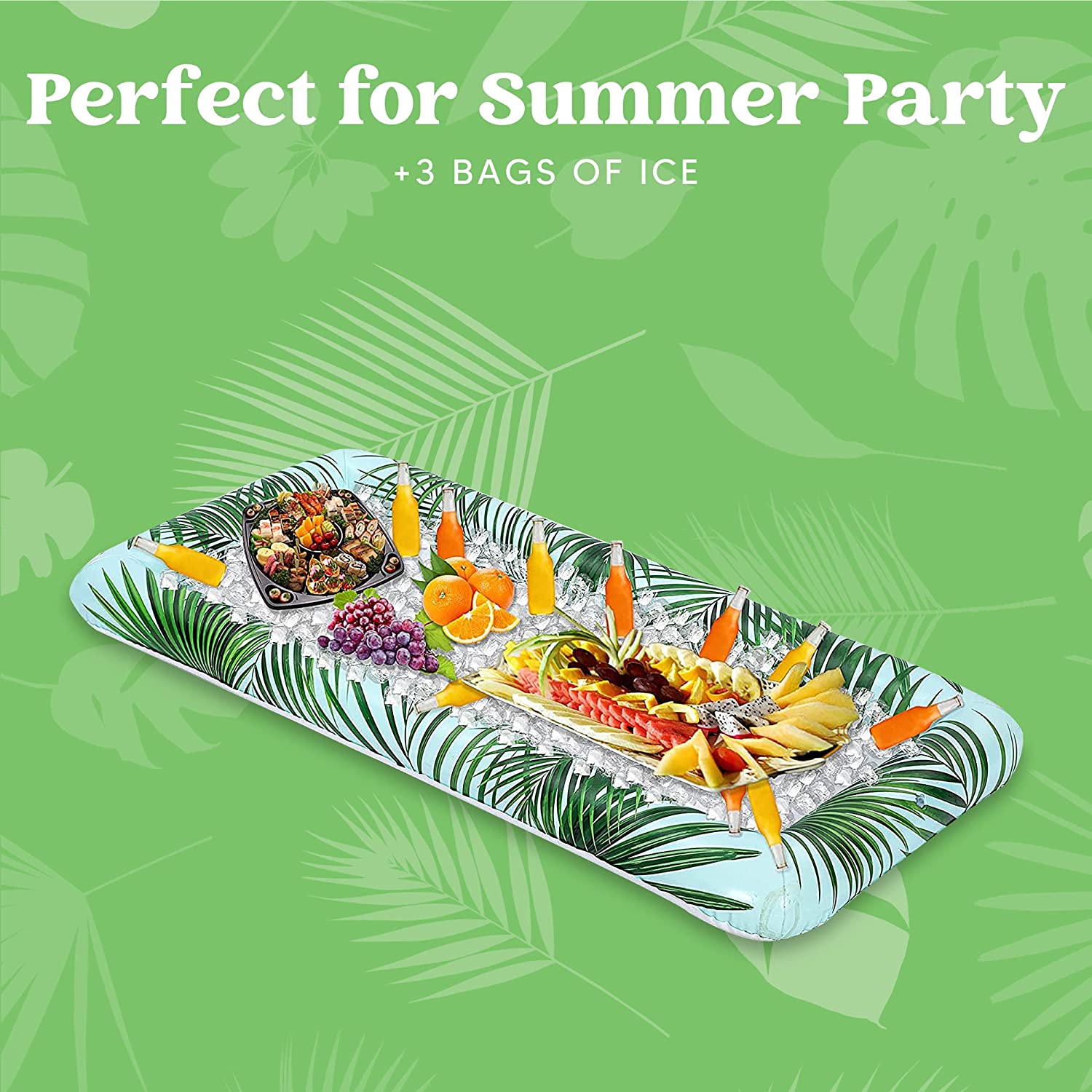 Clearance - Green Luau Themed Inflatable Serving Bars, 2 Pack