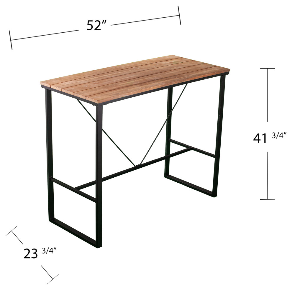 Baptistine 3 Piece Indoor/Outdoor Space Saving Bar Set   Industrial   Outdoor Pub And Bistro Sets   by SEI  Houzz