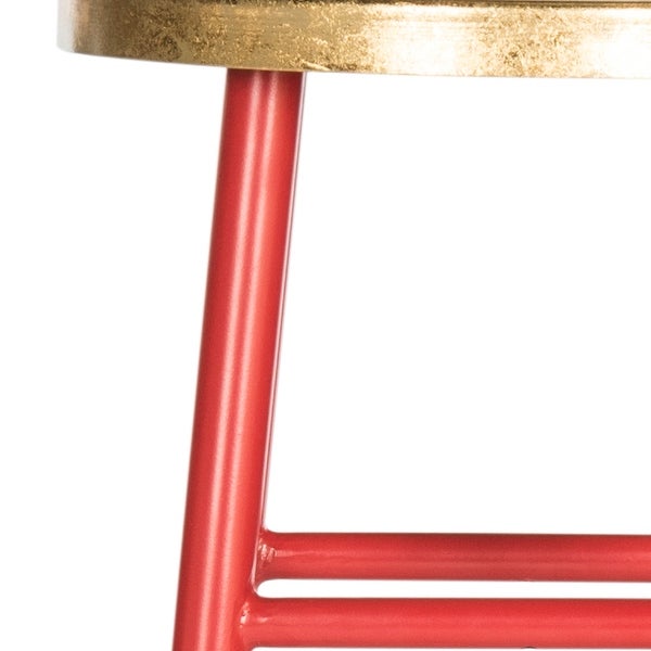 SAFAVIEH 30-inch Emery Red/ Gold Bar Stool - 13.5