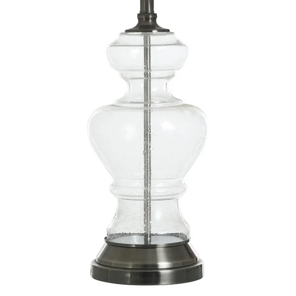 Clear Seeded Table Lamp - Elegant Seeded Glass With Urn Shaped Base