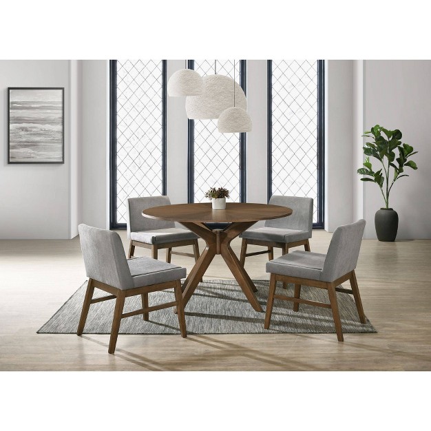 5pc Wynden Standard Height Dining Set Walnut smoke Picket House Furnishings