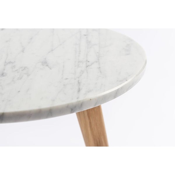 Carson Carrington Tang 15-inch Round Marble Table - 15.5