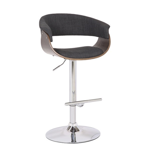 Mid-century Modern Height-adjustable Swiveling Bar Stool