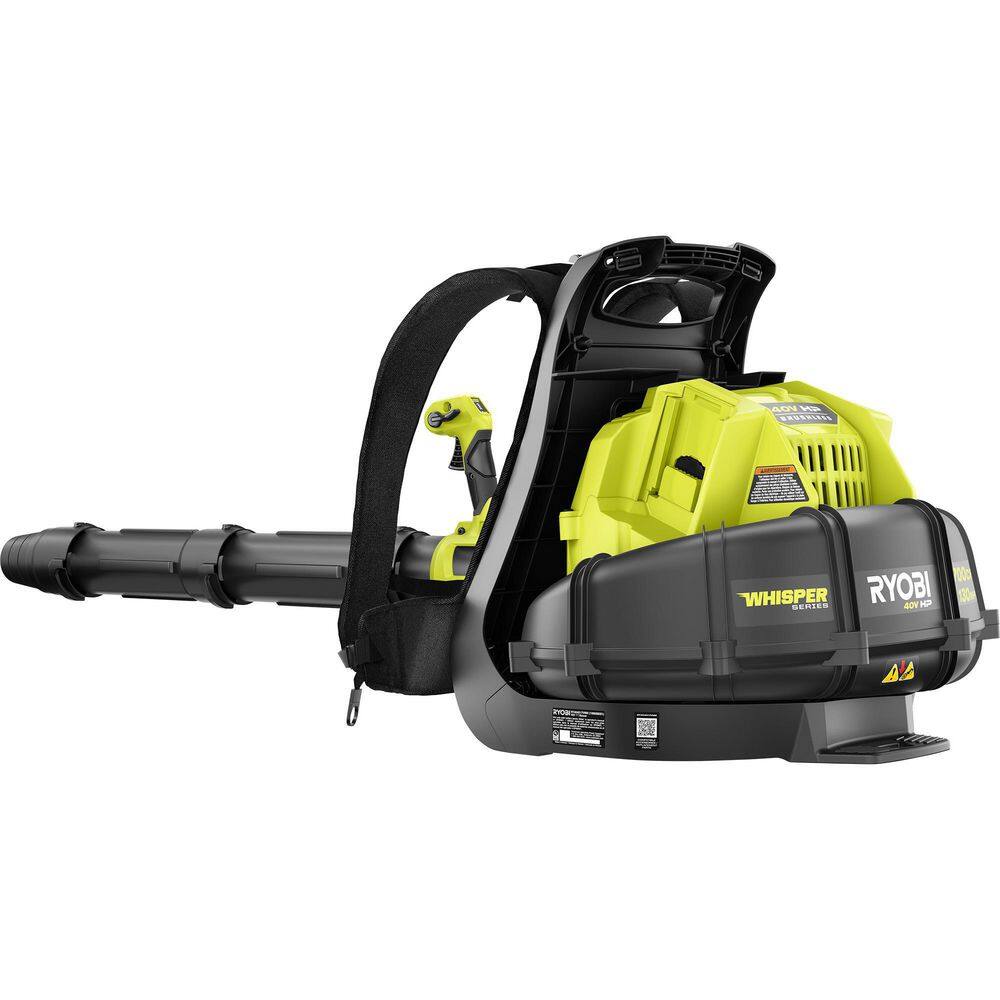 RYOBI 40V HP Brushless Whisper Series 165 MPH 730 CFM Cordless Battery Backpack Blower with (2) 6.0 Ah Batteries and Charger RY404170