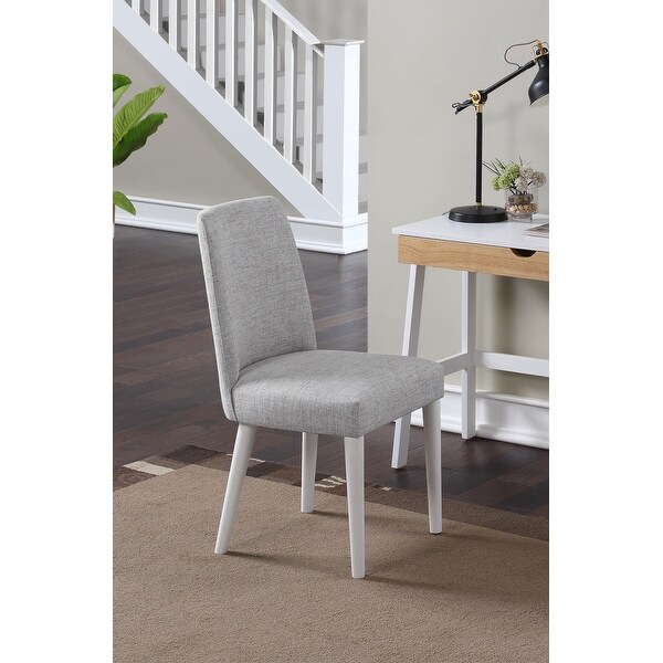 Dining Chairs Fabric Upholstered Kitchen Side Chair W/ Solid Wood Legs