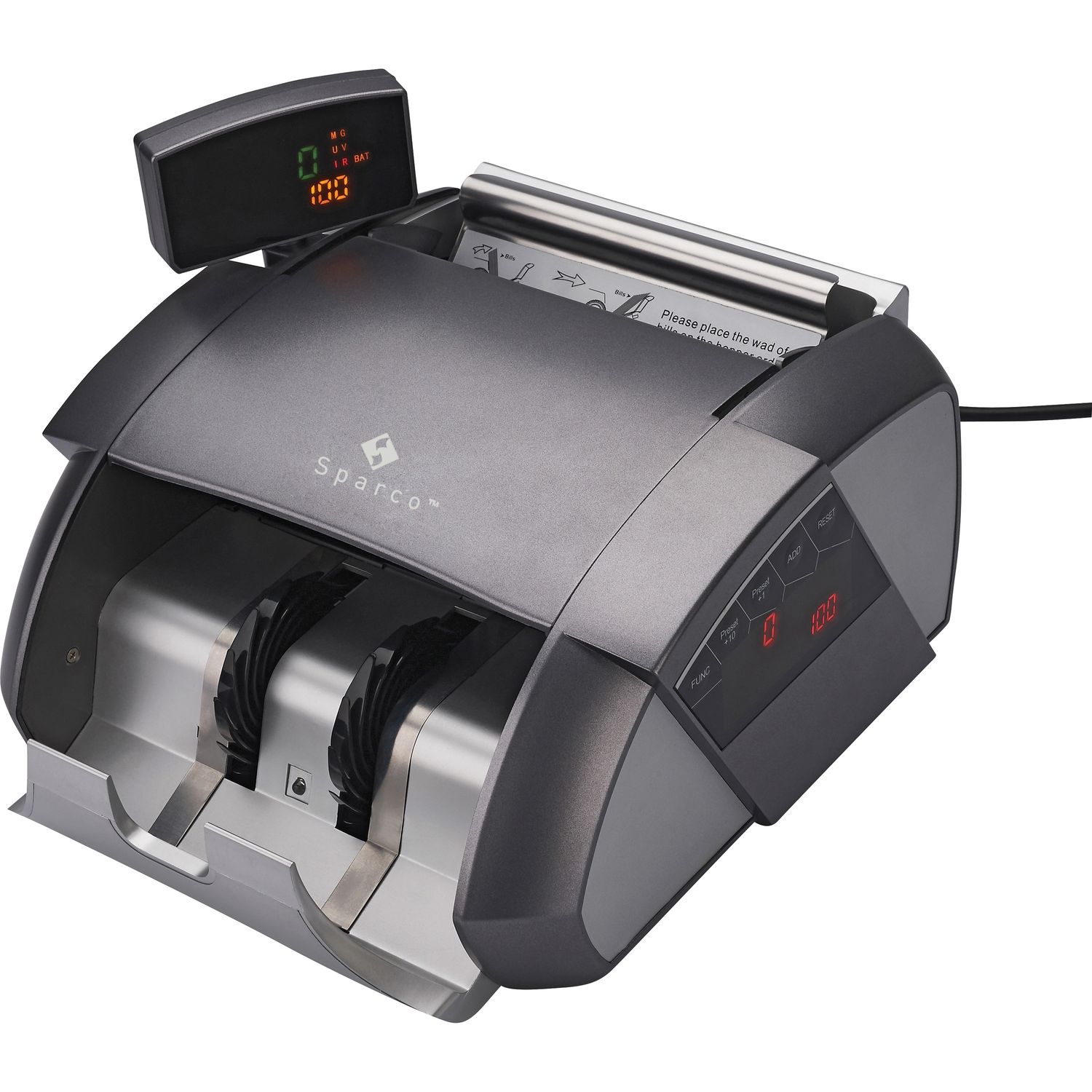 Automatic Bill Counter with Digital Display by Sparco Products SPR16011