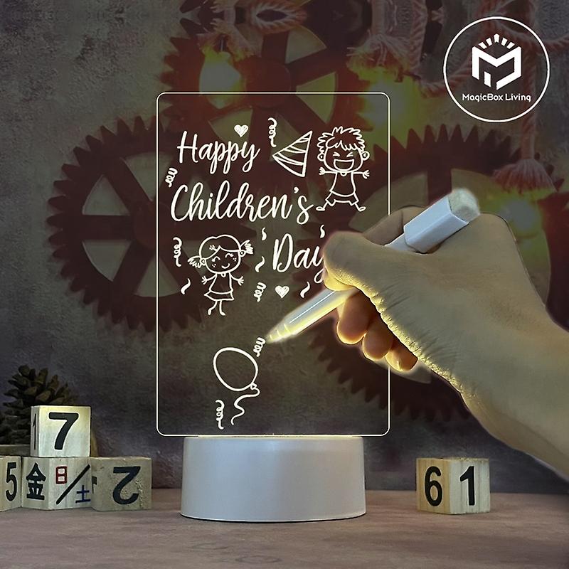 Note Board Creative Led Night Light Usb Message Board Holiday Light  With Pen For Children Girlfriend Decoration Night Lamp