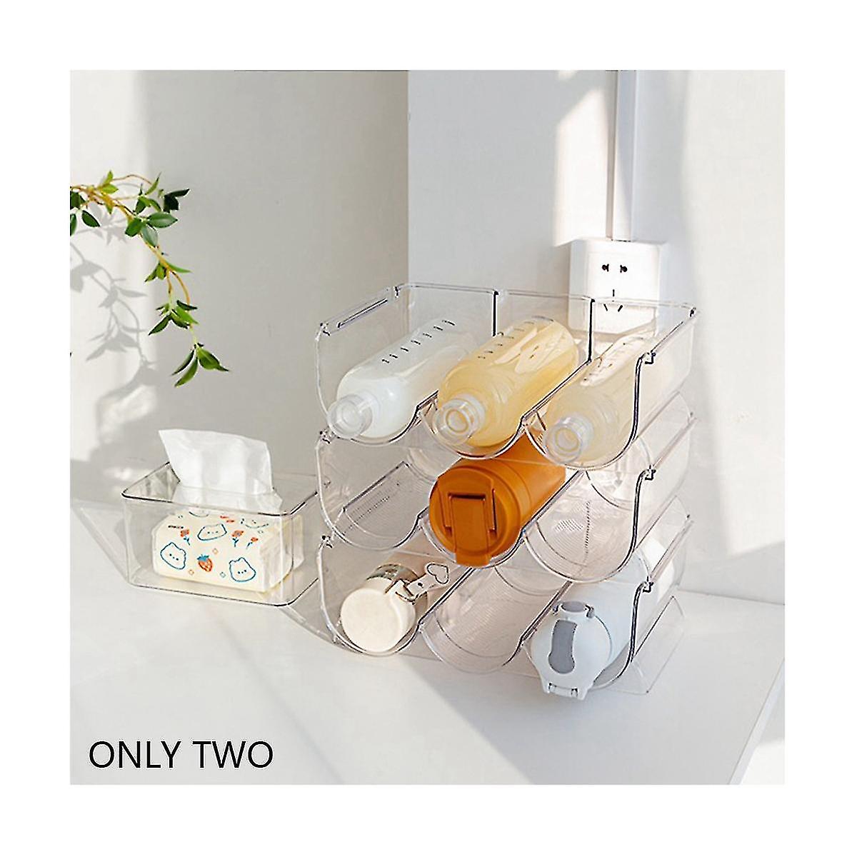 2 Pack Container Organizer Holder， Kitchen Pantry， Refrigerator Tissue And Storage Bin， Stackable C