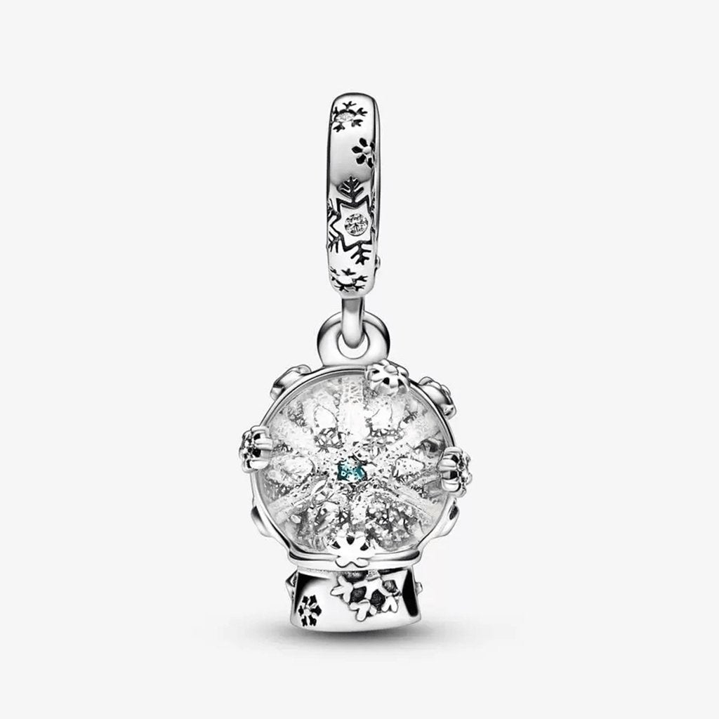 PANDORA  Snowflake Snow Globe Dangle Charm