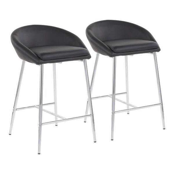 Silver Orchid Livesey 26-inch Faux Leather Counter Stool (Set of 2)