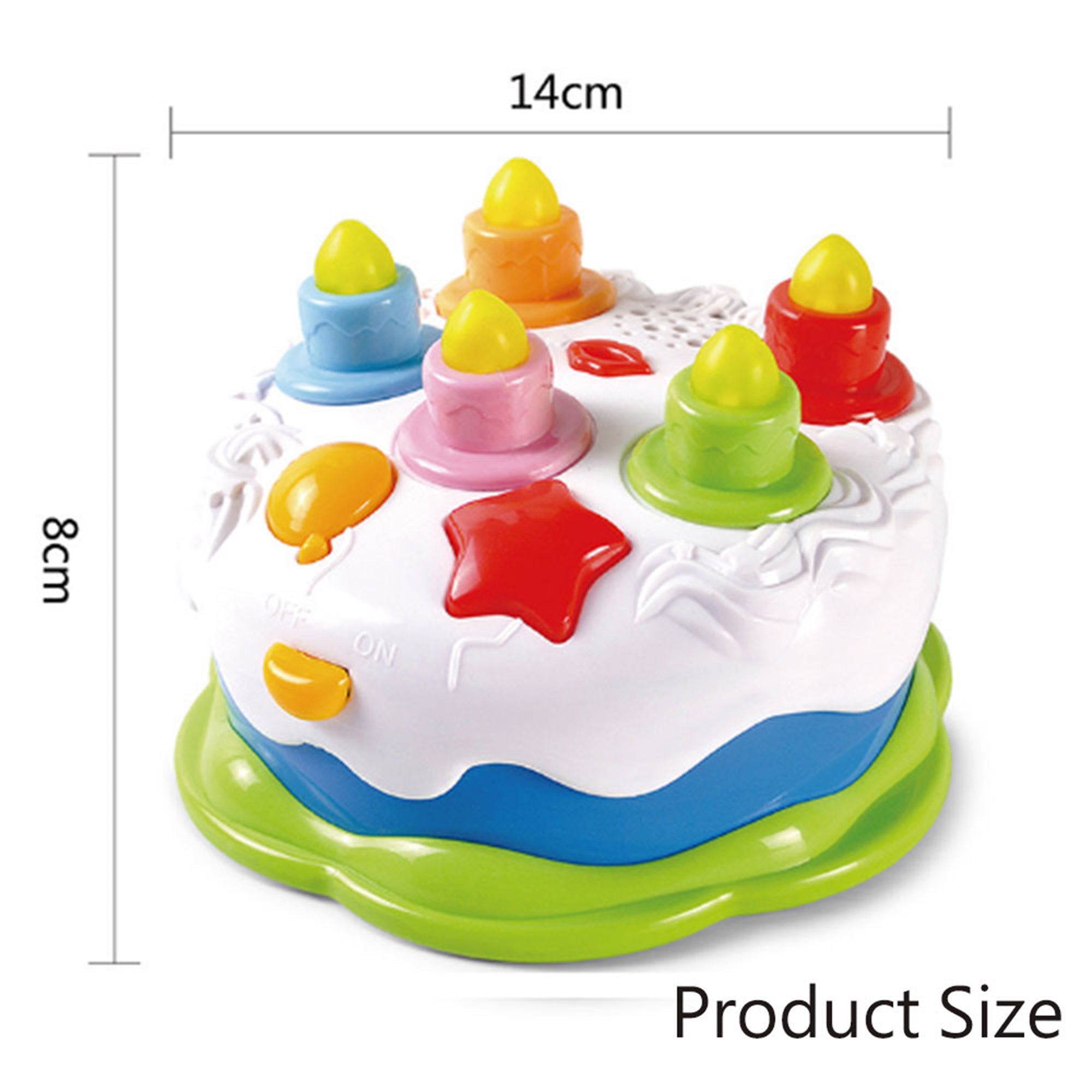 YouLoveIt Birthday Cake Pretend Play Food Toy Cake Toys Pretend Role Play Toy Happy Birthday Cake Toy Music Light Up Cake， Best Gift for Kids